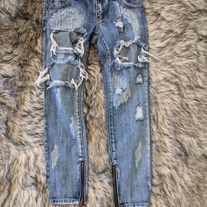 Freebird one teaspoon distressed Cobain jeans